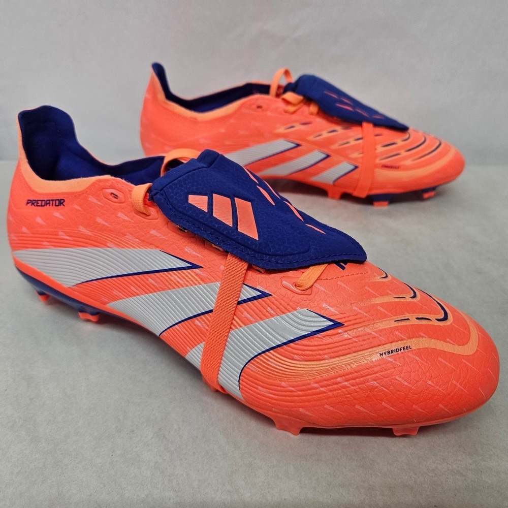 Adidas Predator League FT FG/MG Soccer Cleats JI1112 Orange Blue Mens Size 11 - Picture 3 of 11